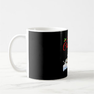 Dalmatian Dog Christmas Lights Santa Hat Xmas Dog Coffee Mug