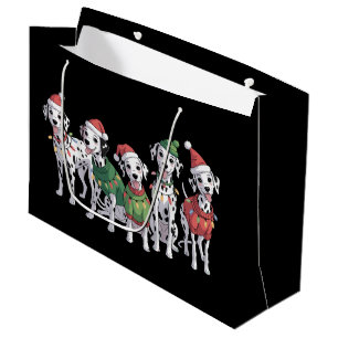 Dalmatian Dog Christmas Lover Xmas Dog Mom Large Gift Bag
