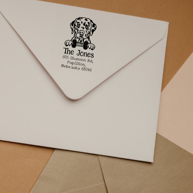 Dalmatian Dog, Custom Return Address,  Rubber Stamp (Creator Uploaded)