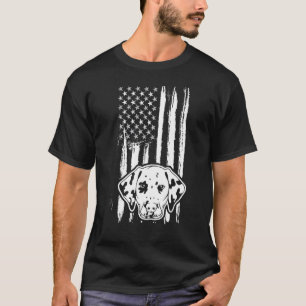 Dalmatian Dog  Cute American Flag USA Puppy 1 T-Shirt