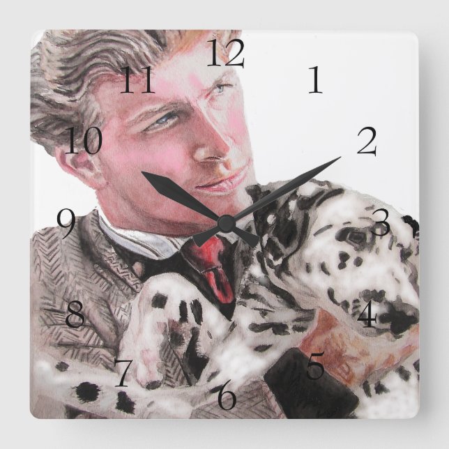 Dalmatian Dog Dogs Art Animal Childs Nursery Clock (Front)