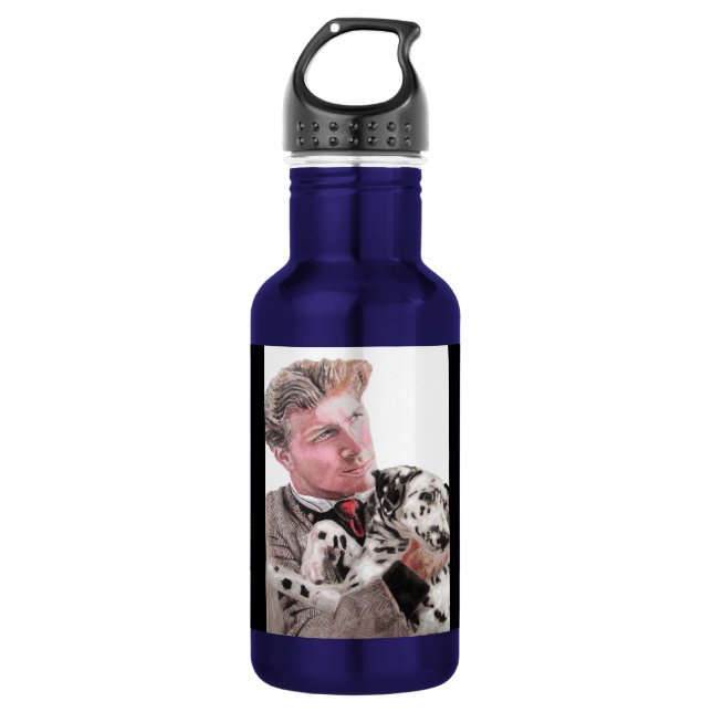 Dalmatian Dog Dogs Spotty Black White 532 Ml Water Bottle (Front)