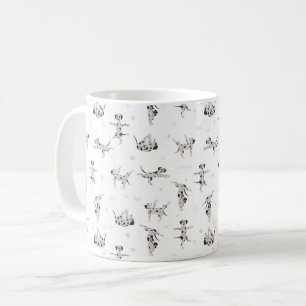 Dalmatian dog doing yoga coffee mug