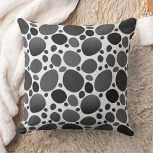 Dalmatian Dog Fur Print with Grey Colours Throw Pillow