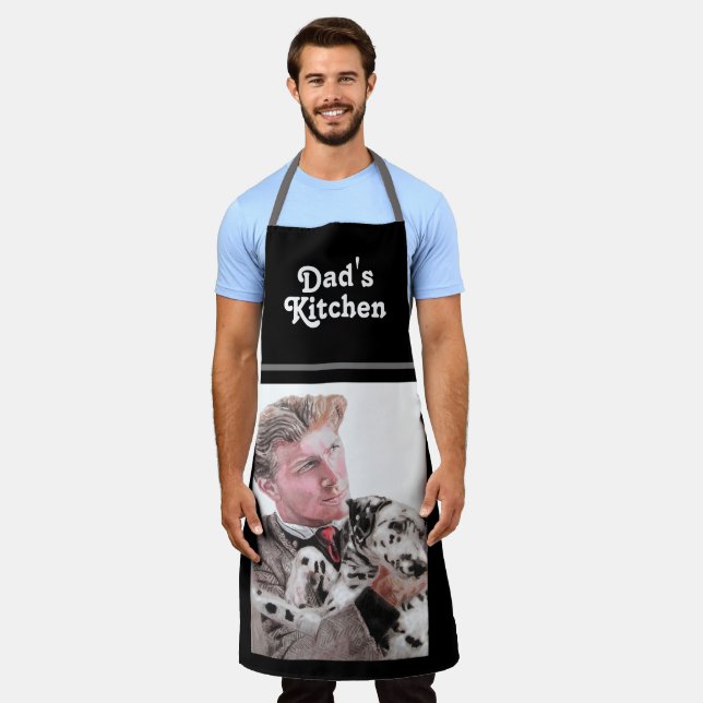 Dalmatian Dog Gifts Dads Art Kitchen Apron (Worn)