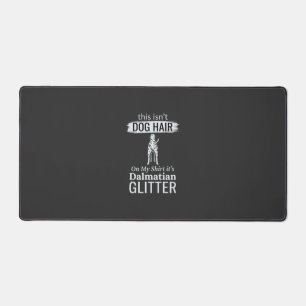 Dalmatian Dog Hair Glitter Funny Pet Desk Mat