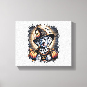 Dalmatian Dog Halloween Canvas Print