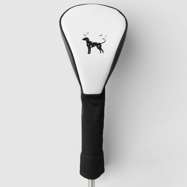 Dalmatian Dog – Halloween Moon Silhouette Classic  Golf Head Cover (Front)