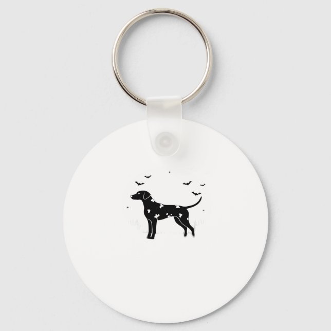 Dalmatian Dog � Halloween Moon Silhouette Classic  Keychain (Front)