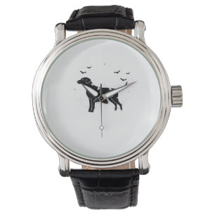 Dalmatian Dog – Halloween Moon Silhouette Classic  Watch