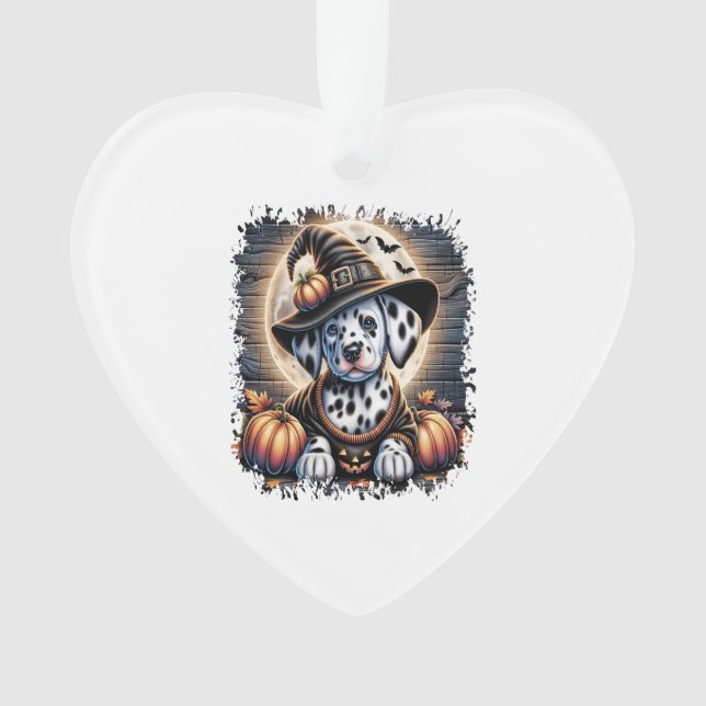 Dalmatian Dog Halloween Ornament (Front)