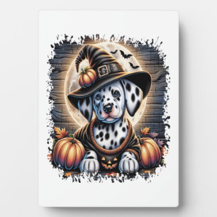 Dalmatian Dog Halloween Plaque