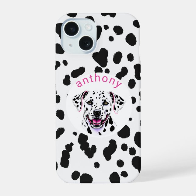 Dalmatian Dog iPhone 15 Case (Back)