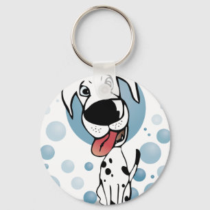 Dalmatian dog keychain