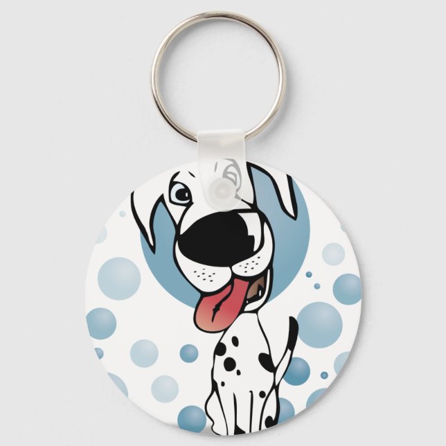 Dalmatian dog keychain (Front)