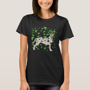 Dalmatian Dog Leprechaun Shamrock St Patricks Day T-Shirt