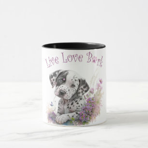 Dalmatian Dog Mom Floral Mug