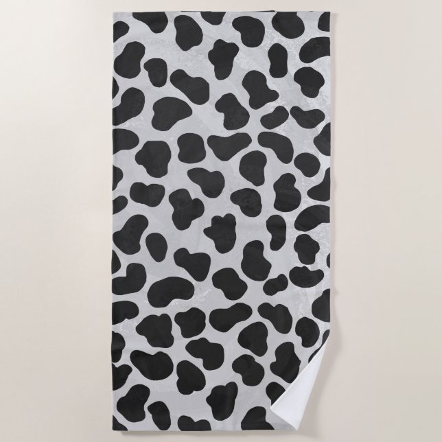 Dalmatian Dog Pattern Beach Towel (Front)