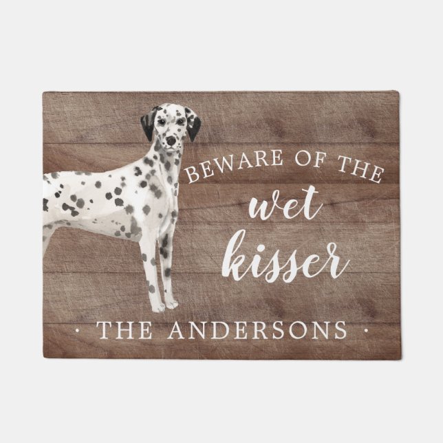 Dalmatian Dog Personalized Door Mat (Front)
