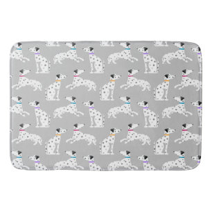 Dalmatian Dog Polka Dot Animal Watercolor Kids Bath Mat