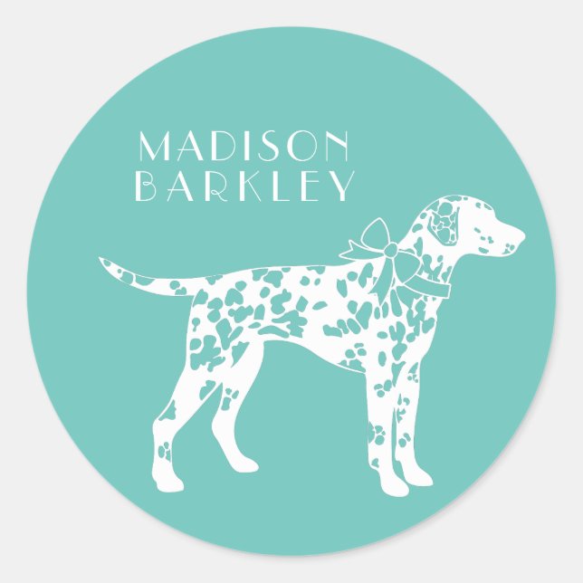 Dalmatian Dog Puppy Classic Round Sticker (Front)