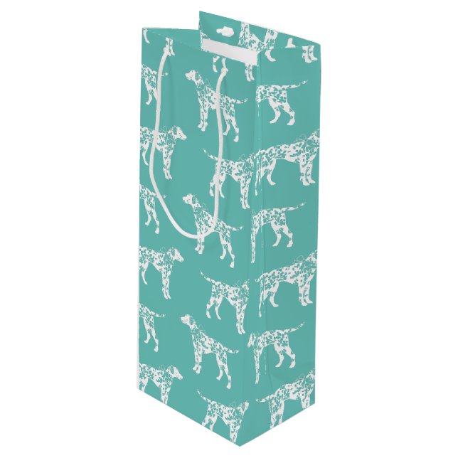 Dalmatian Dog Puppy Wine Gift Bag (Front Angled)