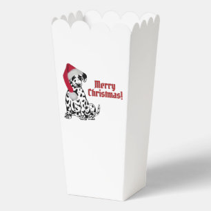 Dalmatian Dog Red Stocking Cap Merry Christmas Favor Box