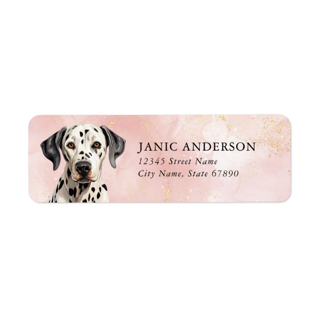 Dalmatian Dog Return Address Labels (Front)