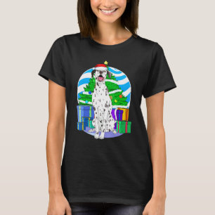 Dalmatian Dog Santa Christmas Tree Decor T-Shirt