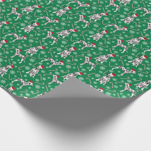 Dalmatian Dog Santa Paws Christmas Wrapping Paper (Corner)