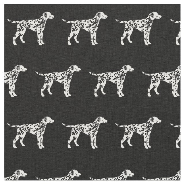 Dalmatian Dog Silhouette Pet Fabric (Close Up)