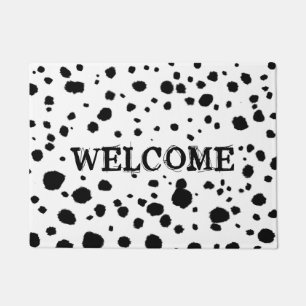 Dalmatian Dog Spots Custom Welcome Mat