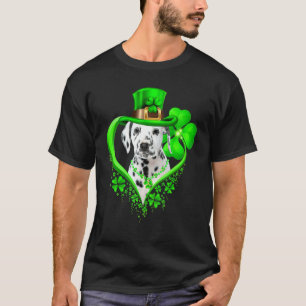 Dalmatian Dog St Patricks Day Lover Irish Shamrock T-Shirt