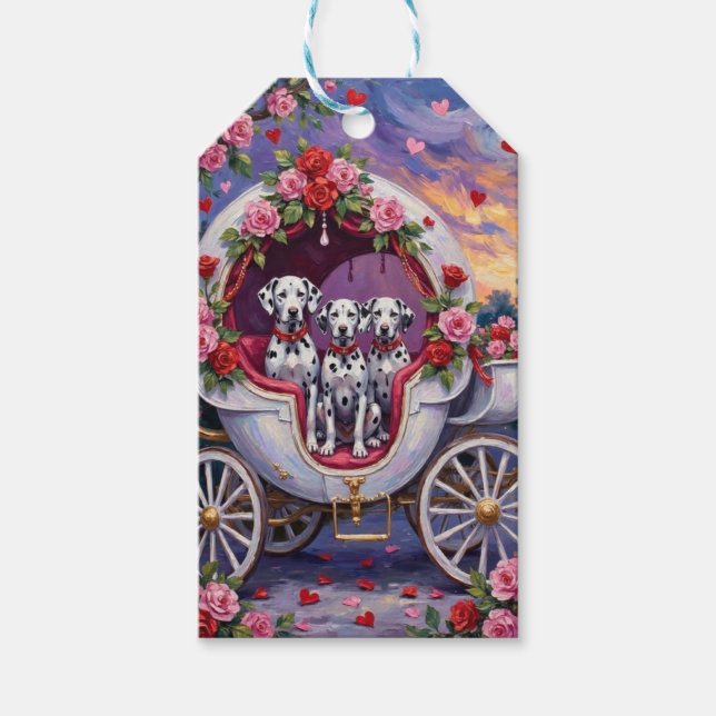 Dalmatian Dog Valentine's Day  Gift Tags (Front)