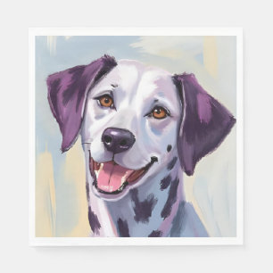 Dalmatian Dog Watercolor Pet Painting Napkin
