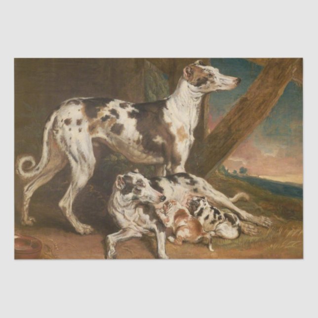 Dalmatian Dogs (by James Ward) Tissue Paper (Front)