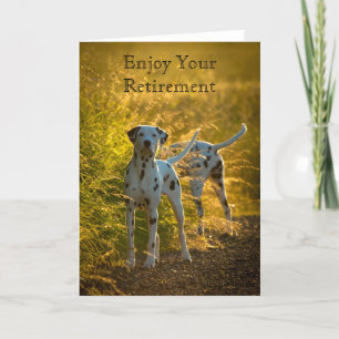 Dalmatian Dogs Enjoy Your Retirement Card