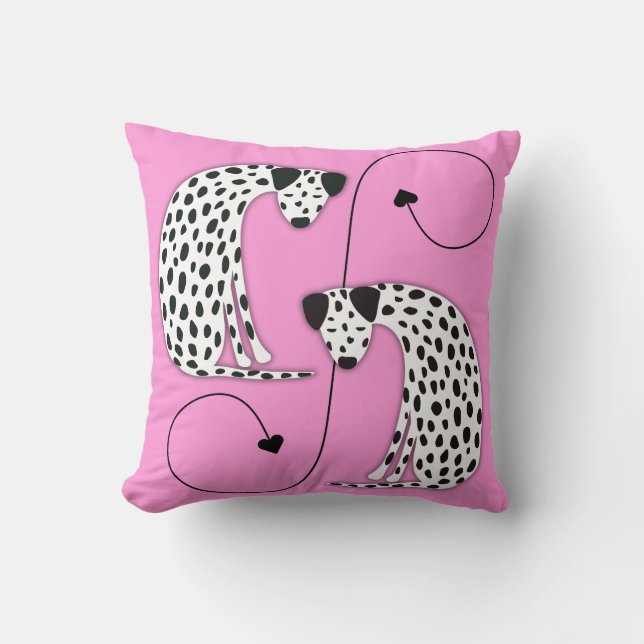 Dalmatian dogs Throw Pillow (Front)