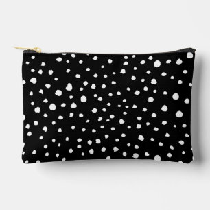 Dalmatian Dots, Dalmatian Spots, Black and White Accessory Pouch