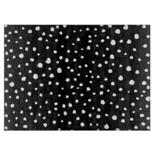 Dalmatian Dots, Dalmatian Spots, Black and White Cutting Board