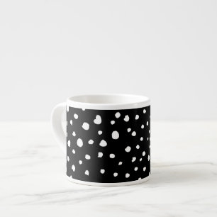 Dalmatian Dots, Dalmatian Spots, Black and White Espresso Cup