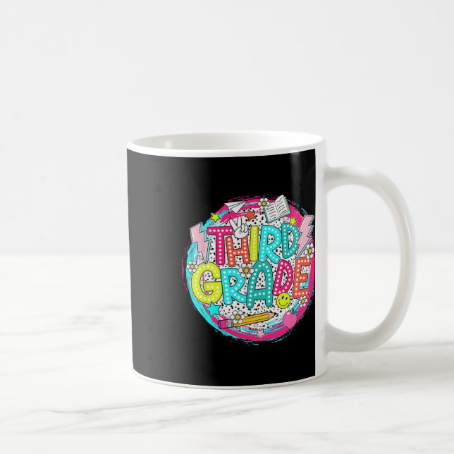 Dalmatian Dots Dream 3rd Team Third Grade Teacher  Coffee Mug (Right)