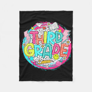 Dalmatian Dots Dream 3rd Team Third Grade Teacher  Fleece Blanket