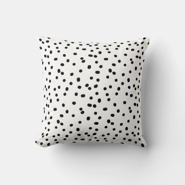 Dalmatian Dots Throw Pillow (Front)
