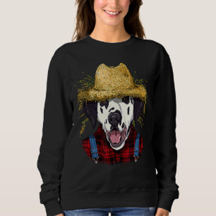 Dalmatian Farmer Farming Agriculture Puppy Pet Dog Sweatshirt