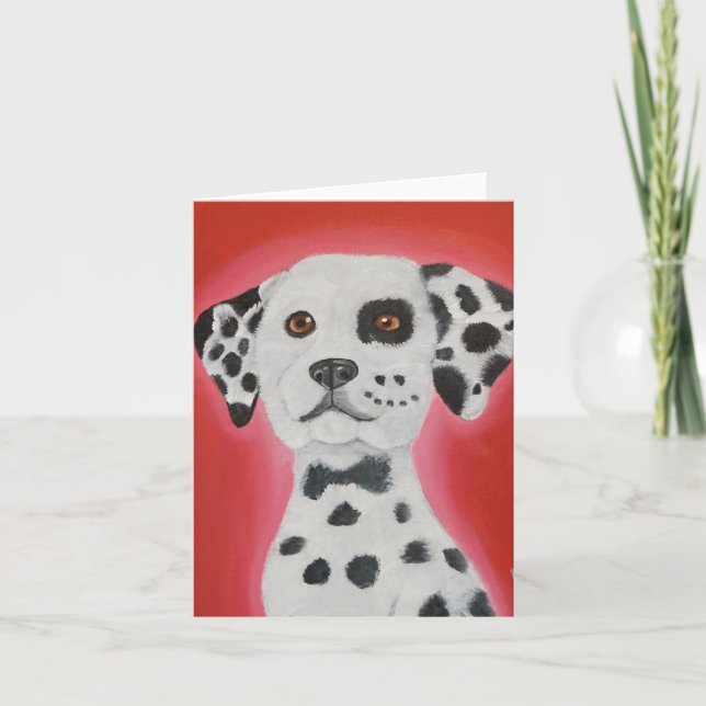 Dalmatian Folded Greeting Card (Front)