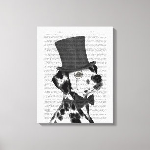 Dalmatian, Formal Hound and Hat Canvas Print