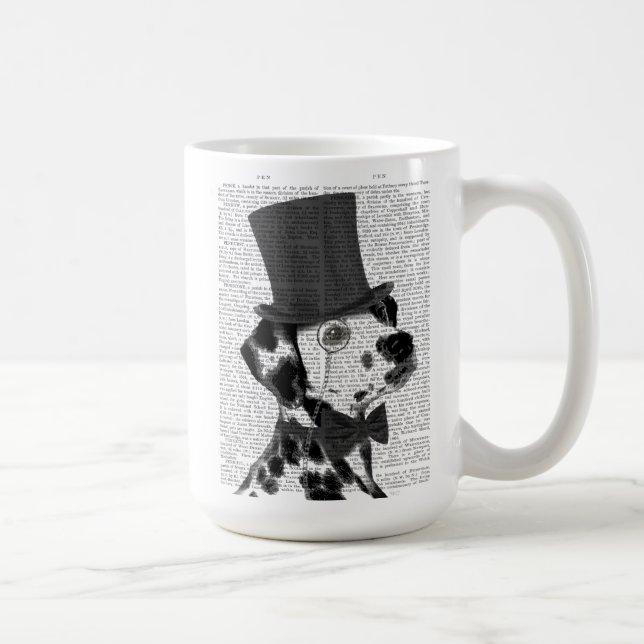 Dalmatian, Formal Hound and Hat Coffee Mug (Right)