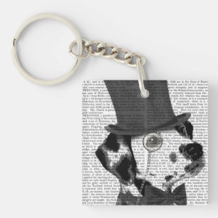Dalmatian, Formal Hound and Hat Keychain