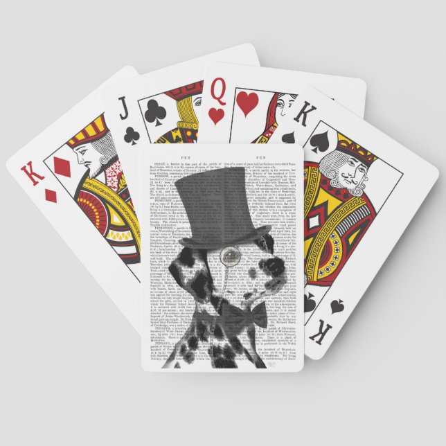 Dalmatian, Formal Hound and Hat Playing Cards (Back)